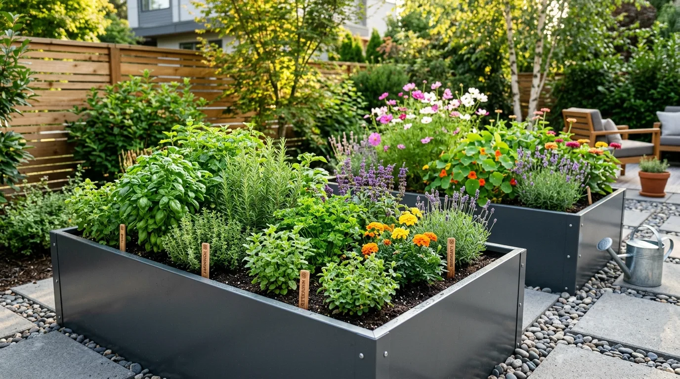 Modern Metal Raised Beds